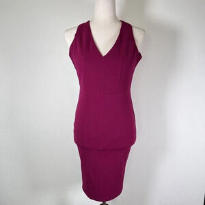 Lulus‎ Dark Fuchsia Cocktail Dress Size Small Open Back Mini Party Going Out